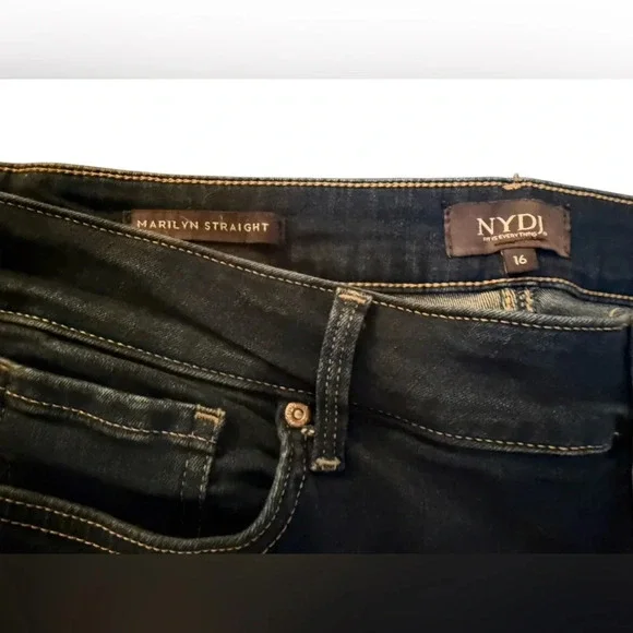 NYDJ Marilyn Straight Jeans Size 16 - Picture 9 of 10